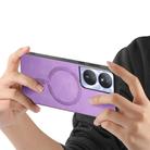 For Honor Play 50 Plus 5G Retro Magsafe Magnetic PU Back Cover Phone Case(Purple) - 3