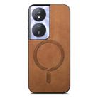 For Honor Play 50 Plus 5G Retro Magsafe Magnetic PU Back Cover Phone Case(Brown) - 2