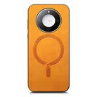 For Honor X50 Retro Magsafe Magnetic PU Back Cover Phone Case(Yellow) - 2