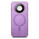 For Honor X50 Retro Magsafe Magnetic PU Back Cover Phone Case(Purple) - 2