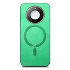 For Honor X50 Retro Magsafe Magnetic PU Back Cover Phone Case(Green) - 2