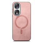For Honor 90 Retro Magsafe Magnetic PU Back Cover Phone Case(Pink) - 2