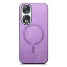 For Honor 90 Retro Magsafe Magnetic PU Back Cover Phone Case(Purple) - 2