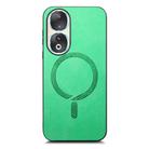 For Honor 90 Retro Magsafe Magnetic PU Back Cover Phone Case(Green) - 2