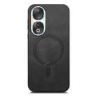 For Honor 90 Retro Magsafe Magnetic PU Back Cover Phone Case(Black) - 2