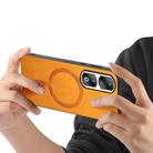 For Honor 90 Pro 5G Retro Magsafe Magnetic PU Back Cover Phone Case(Yellow) - 3