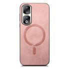 For Honor 90 Pro 5G Retro Magsafe Magnetic PU Back Cover Phone Case(Pink) - 2