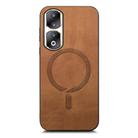 For Honor 90 Pro 5G Retro Magsafe Magnetic PU Back Cover Phone Case(Brown) - 2