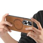 For Honor 90 Pro 5G Retro Magsafe Magnetic PU Back Cover Phone Case(Brown) - 3
