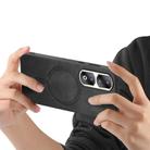 For Honor 90 Pro 5G Retro Magsafe Magnetic PU Back Cover Phone Case(Black) - 3