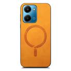 For Honor Play7T Retro Magsafe Magnetic PU Back Cover Phone Case(Yellow) - 2