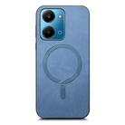 For Honor Play7T Retro Magsafe Magnetic PU Back Cover Phone Case(Blue) - 2