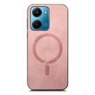 For Honor Play7T Retro Magsafe Magnetic PU Back Cover Phone Case(Pink) - 2