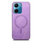 For Honor Play7T Retro Magsafe Magnetic PU Back Cover Phone Case(Purple) - 2