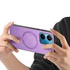 For Honor Play7T Retro Magsafe Magnetic PU Back Cover Phone Case(Purple) - 3
