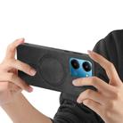 For Honor Play7T Retro Magsafe Magnetic PU Back Cover Phone Case(Black) - 3