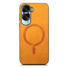 For Honor X50i Retro Magsafe Magnetic PU Back Cover Phone Case(Yellow) - 2