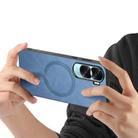 For Honor X50i Retro Magsafe Magnetic PU Back Cover Phone Case(Blue) - 3