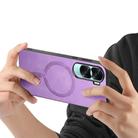 For Honor X50i Retro Magsafe Magnetic PU Back Cover Phone Case(Purple) - 3