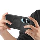 For Honor X50i Retro Magsafe Magnetic PU Back Cover Phone Case(Black) - 3
