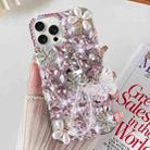 For iPhone 15 Pro Handmade Butterfly Diamond Inlay PC Phone Case(Pink) - 1