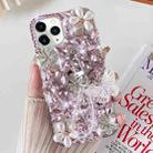 For iPhone 11 Pro Max Handmade Butterfly Diamond Inlay PC Phone Case(Pink) - 1