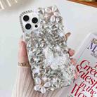 For iPhone 16 Pro Handmade Butterfly Diamond Inlay PC Phone Case(White) - 1