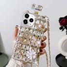 For iPhone 11 Pro Max Crossbody Perfume Bottle Handmade Inlaid Diamond PC Phone Case(White) - 1