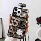 For iPhone 11 Pro Crossbody Perfume Bottle Handmade Inlaid Diamond PC Phone Case(Black) - 1