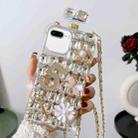 For iPhone 7 Plus / 8 Plus Crossbody Perfume Bottle Handmade Inlaid Diamond PC Phone Case(White) - 1