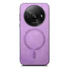For Xiaomi Redmi A3 Solid Color Retro Magsafe PU Back Cover Phone Case(Purple) - 3