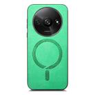 For Xiaomi Redmi A3 Solid Color Retro Magsafe PU Back Cover Phone Case(Green) - 3