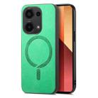 For Xiaomi Redmi Note 13 Pro 4G Solid Color Retro Magsafe PU Back Cover Phone Case(Green) - 1
