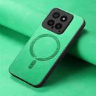 For Xiaomi 14 Pro 5G Solid Color Retro Magsafe PU Back Cover Phone Case(Green) - 2