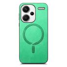 For Xiaomi Redmi Note 13 Pro+ Solid Color Retro Magsafe PU Back Cover Phone Case(Green) - 3