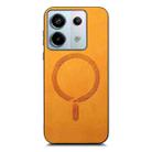 For Xiaomi Redmi Note 13 Pro 5G Solid Color Retro Magsafe PU Back Cover Phone Case(Yellow) - 3