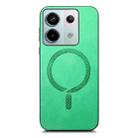 For Xiaomi Redmi Note 13 Pro 5G Solid Color Retro Magsafe PU Back Cover Phone Case(Green) - 3