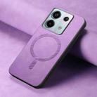 For Xiaomi Civi 3 5G Solid Color Retro Magsafe PU Back Cover Phone Case(Purple) - 2