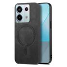 For Xiaomi Civi 3 5G Solid Color Retro Magsafe PU Back Cover Phone Case(Black) - 1