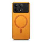 For Xiaomi Redmi K70E /Poco X6 Pro 5G Solid Color Retro Magsafe PU Back Cover Phone Case(Yellow) - 3