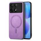 For Xiaomi Redmi K70 / K70 Pro 5G Solid Color Retro Magsafe PU Back Cover Phone Case(Purple) - 1