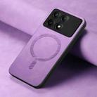 For Xiaomi Redmi K70 / K70 Pro 5G Solid Color Retro Magsafe PU Back Cover Phone Case(Purple) - 2