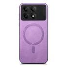 For Xiaomi Redmi K70 / K70 Pro 5G Solid Color Retro Magsafe PU Back Cover Phone Case(Purple) - 3