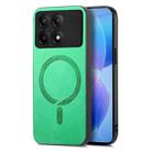 For Xiaomi Redmi K70 / K70 Pro 5G Solid Color Retro Magsafe PU Back Cover Phone Case(Green) - 1