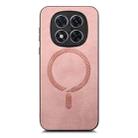 For Xiaomi Redmi Note 14 Pro 5G Solid Color Retro Magsafe PU Back Cover Phone Case(Pink) - 2