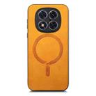 For Xiaomi Redmi Note 14 Pro+ 5G Solid Color Retro Magsafe PU Back Cover Phone Case(Yellow) - 2