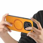 For Xiaomi Redmi Note 14 Pro+ 5G Solid Color Retro Magsafe PU Back Cover Phone Case(Yellow) - 3