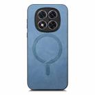 For Xiaomi Redmi Note 14 Pro+ 5G Solid Color Retro Magsafe PU Back Cover Phone Case(Blue) - 2