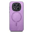 For Xiaomi Redmi Note 14 Pro+ 5G Solid Color Retro Magsafe PU Back Cover Phone Case(Purple) - 2