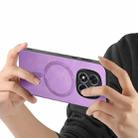 For Xiaomi Redmi Note 14 Pro+ 5G Solid Color Retro Magsafe PU Back Cover Phone Case(Purple) - 3